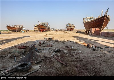 کارگاه لنج سازی در آستانه تعطیلی