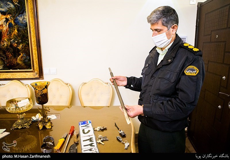 لوازم و ادوات کشف شده از سارقان منزل