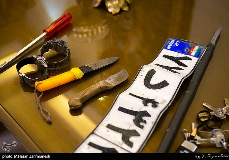 لوازم و ادوات کشف شده از سارقان منزل