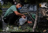 تحویل سال در کنار مزار مطهر سردار شهید قاسم سلیمانی