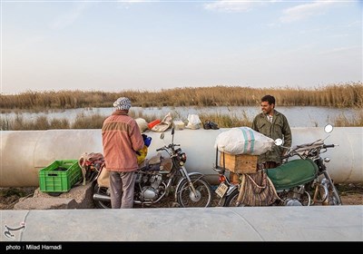ماهیگیری در حاشیه جاده شادگان - اهواز