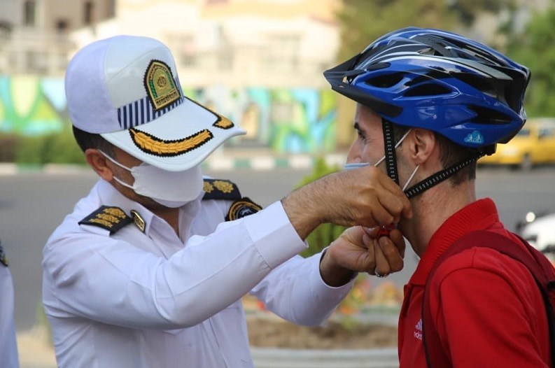 پلیس | ناجا | نیروی انتظامی جمهوری اسلامی ایران , پلیس راهور | پلیس راهنمایی و رانندگی , حوادث , دوچرخه‌سواری , دوچرخه‌سواری ایران , 