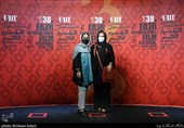مریم بحرالعلومی و گلاره عباسی  در چهارمین روز سی‌وهشتمین جشنواره جهانی فیلم فجر در پردیس سینمایی چارسو