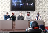 نشست خبری فیلم گیسوم در پنجمین روز سی‌وهشتمین جشنواره جهانی فیلم فجردر پردیس سینمایی چارسو