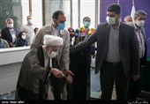 آیت الله جنتی رئیس مجلس خبرگان رهبری درمحل صندوق اخذ رای در شورای نگهبان