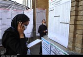 حضور مردم پای صندوق های رای در شعبه اخذ رأی مستقر در حرم حضرت عبدالعظیم حسنی(ع) جهت شرکت در سیزدهمین دوره انتخابات ریاست جمهوری و شوراهای شهر