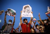 جشن پیروزی ابراهیم رئیسی در انتخابات