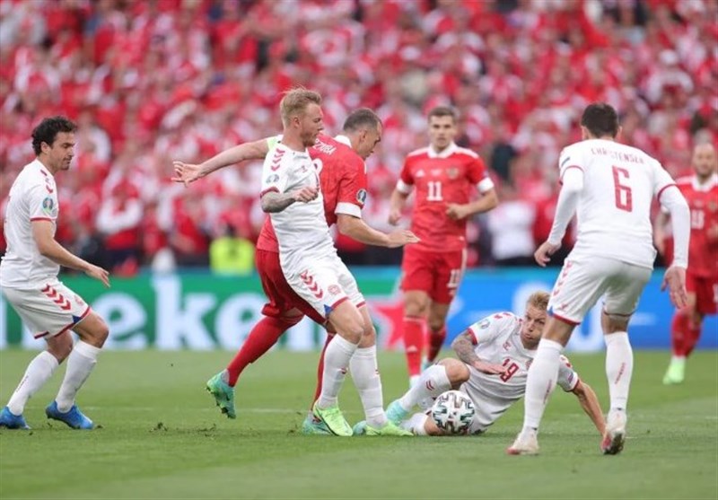 یورو 2020 , تیم ملی فوتبال دانمارک , تیم ملی فوتبال روسیه , 