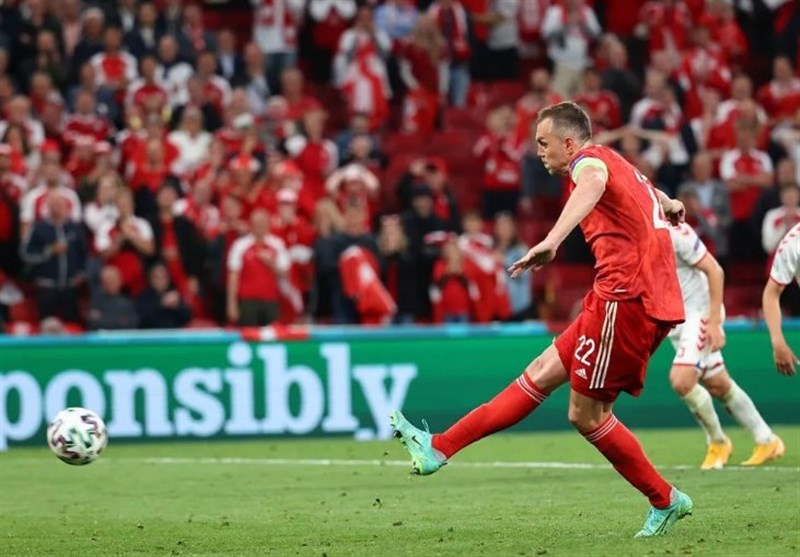 یورو 2020 , تیم ملی فوتبال دانمارک , تیم ملی فوتبال روسیه , 