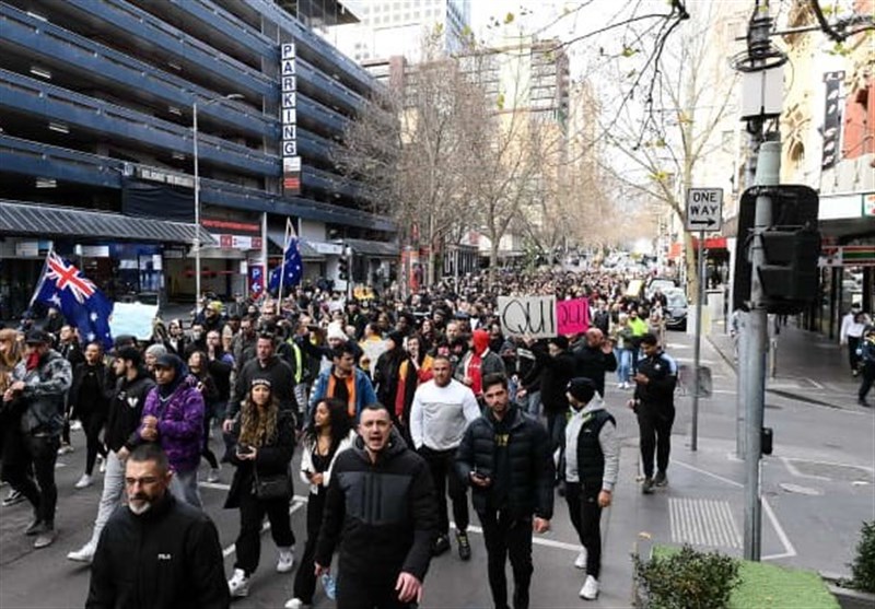 کشور استرالیا , کرونا , اعتراض , 