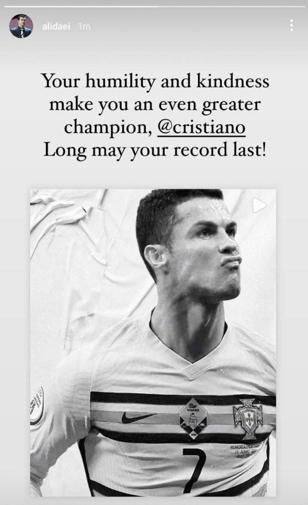 علی دایی , کریستیانو رونالدو ,