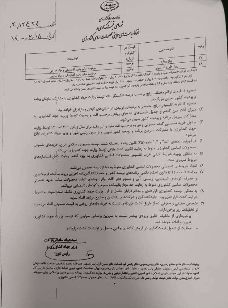 خرید تضمینی کالاهای اساسی ,