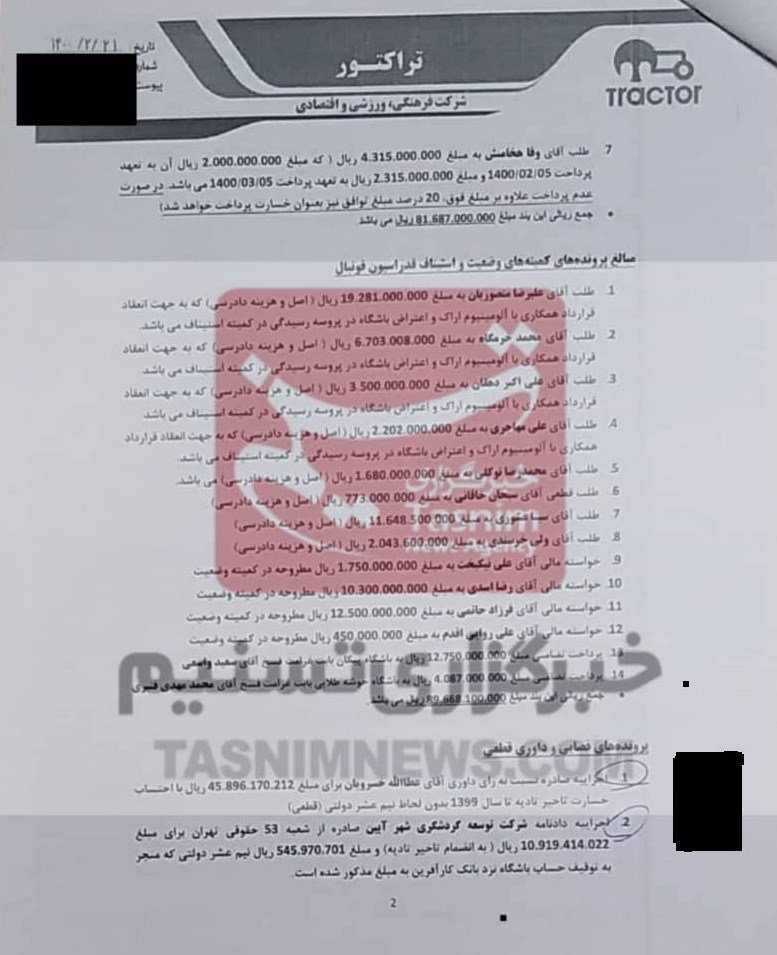 تیم فوتبال تراکتور تبریز , محمدرضا زنوزی ,