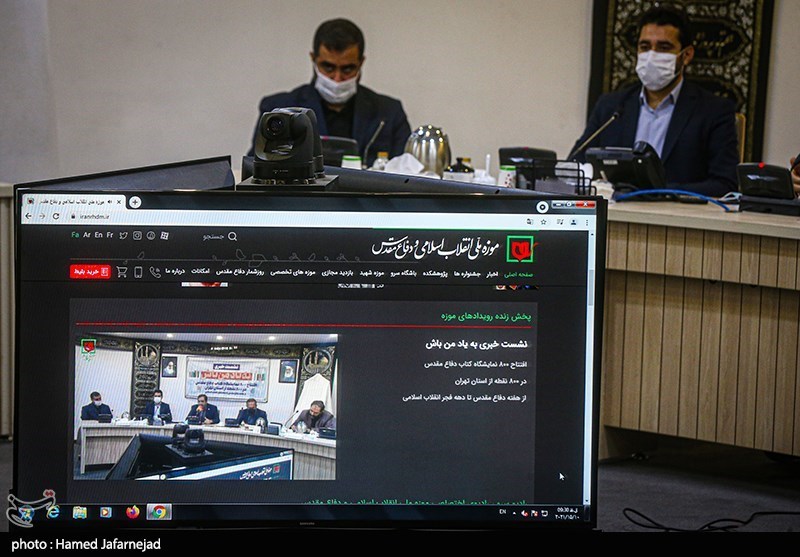 نشست خبری  علی‌اصغر جعفری مدیرعامل موزه انقلاب اسلامی و دفاع مقدس و  مراسم رونمایی از پوستر به یاد من باش در خصوص انتشار800 نمایشگاه کتاب دفاع مقدس در800 نقطه  استان تهران
