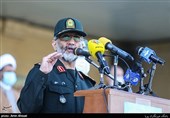 سردار قاسم رضایی جانشین فرماندهی نیروی انتظامی در صبحگاه مشترک ستاد یگان‌های ویژه ناجا