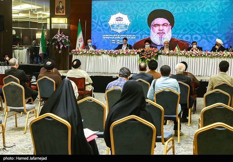 سخنرانی ویدئویی سیدحسن نصرالله دبیرکل حزب الله لبنان در مراسم افتتاحیه سی و پنجمین کنفرانس بین المللی وحدت اسلامی