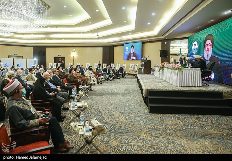 سخنرانی ویدئویی سیدحسن نصرالله دبیرکل حزب الله لبنان در مراسم افتتاحیه سی و پنجمین کنفرانس بین المللی وحدت اسلامی