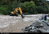 بارش های پاییزی و طغیان رودخانه در روستاهای رودسر گیلان