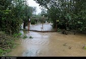 بارش های پاییزی و طغیان رودخانه در روستاهای رودسر گیلان