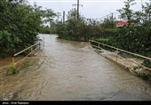 بارش های پاییزی و طغیان رودخانه در روستاهای رودسر گیلان