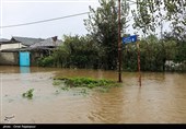 بارش های پاییزی و طغیان رودخانه در روستاهای رودسر گیلان