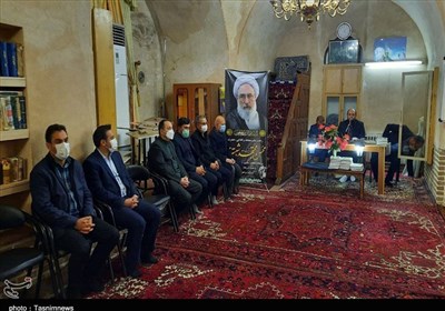 آیین بزرگداشت مرحوم آیت‌الله مجتهد شبستری در شبستر + تصاویر