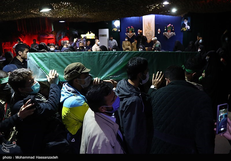 مراسم وداع پیکر مطهر دو تن از شهدای مدافع حرم