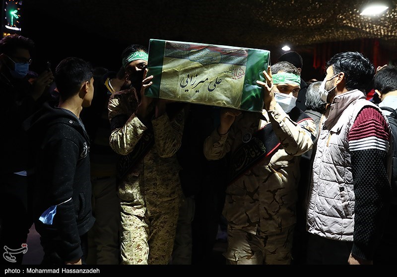 مراسم وداع پیکر مطهر دو تن از شهدای مدافع حرم