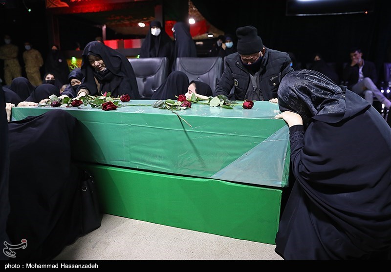 مراسم وداع پیکر مطهر دو تن از شهدای مدافع حرم