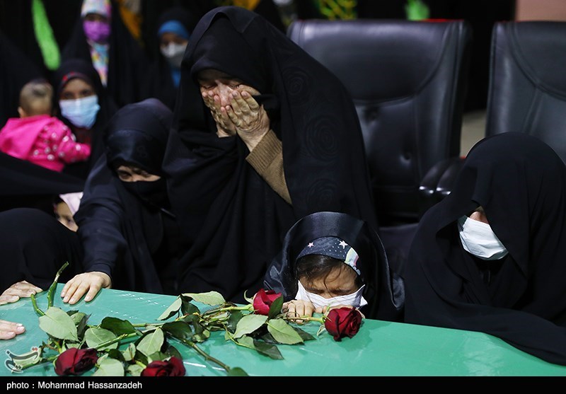 مراسم وداع پیکر مطهر دو تن از شهدای مدافع حرم