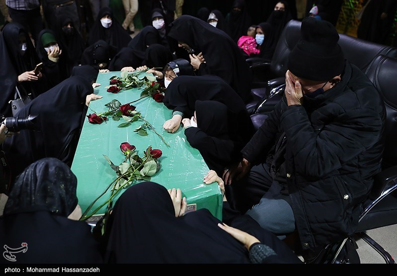 مراسم وداع پیکر مطهر دو تن از شهدای مدافع حرم