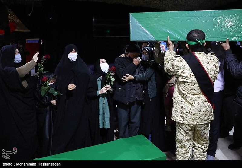 مراسم وداع پیکر مطهر دو تن از شهدای مدافع حرم