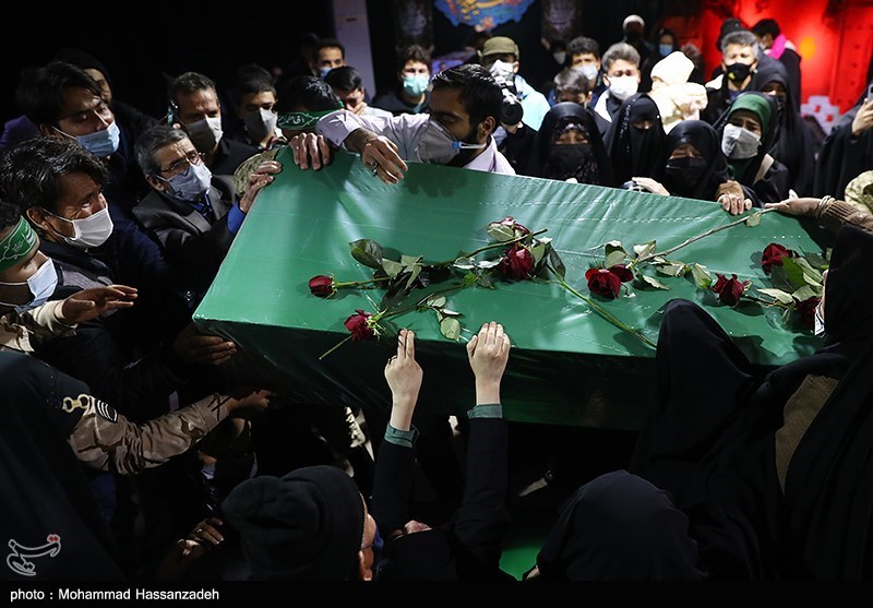 مراسم وداع پیکر مطهر دو تن از شهدای مدافع حرم