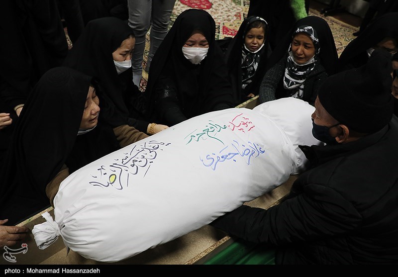 مراسم وداع پیکر مطهر دو تن از شهدای مدافع حرم