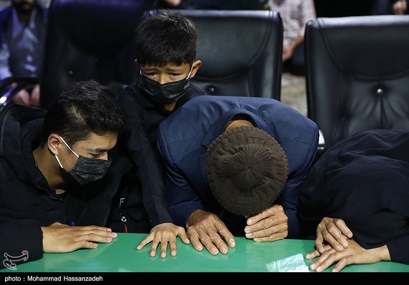 مراسم وداع پیکر مطهر دو تن از شهدای مدافع حرم