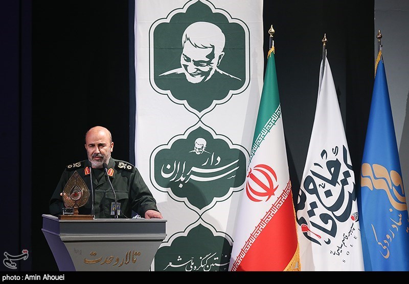 سخنرانی سردار محمدرضا فلاح‌ زاده جانشین سپاه قدس در اختتامیه نخستین کنگره شعر سردار سربداران