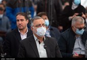 علیرضا زاکانی شهردار تهران در آئین افتتاح فاز نهایی پروژه تقاطع غیر همسطح سه‌راه باقرشهر