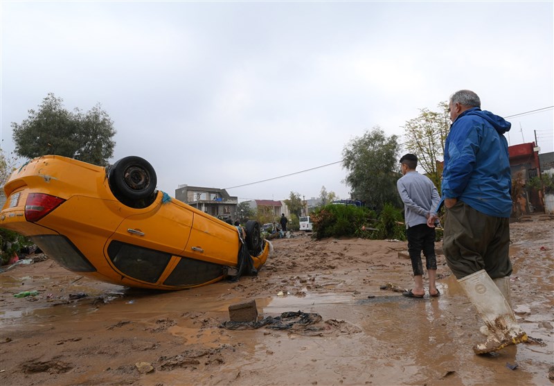 کشور عراق , اربیل , کردستان عراق , سیل , 