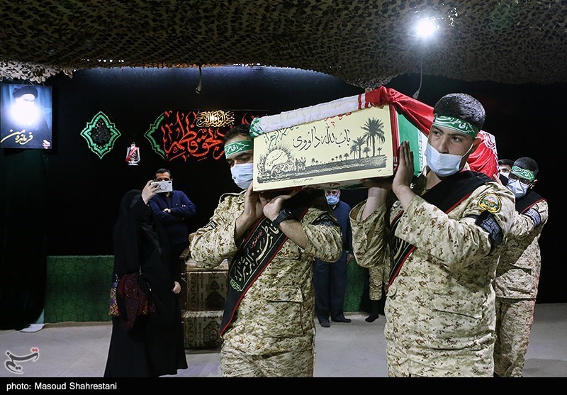 وداع با پیکر شهید دفاع مقدس باب‌الله داوودی