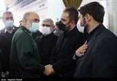 حضور سردار سلامی فرمانده کل سپاه پاسداران در مراسم ترحیم شهید حسن ایرلو