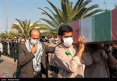 تشییع پیکر شهید گمنام در لامرد استان فارس