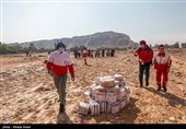 امداد رسانی هوایی در  لامرد فارس