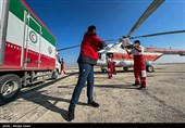 امداد رسانی هوایی در  لامرد فارس