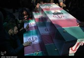 تشییع پیکر 150 شهید دوران دفاع مقدس در تهران