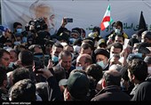 آیت الله سید ابراهیم رئیسی رئیس جمهور در مراسم تشییع پیکر 150 شهید دوران دفاع مقدس در تهران