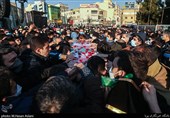 تشییع پیکر مطهر شهید سیدمرتضی رضا قدیری در تجمع عزاداران فاطمی در میدان شهید طهرانی مقدم