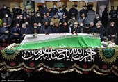 مراسم تشییع پیکر محمدرضا یزدانی‌خرم