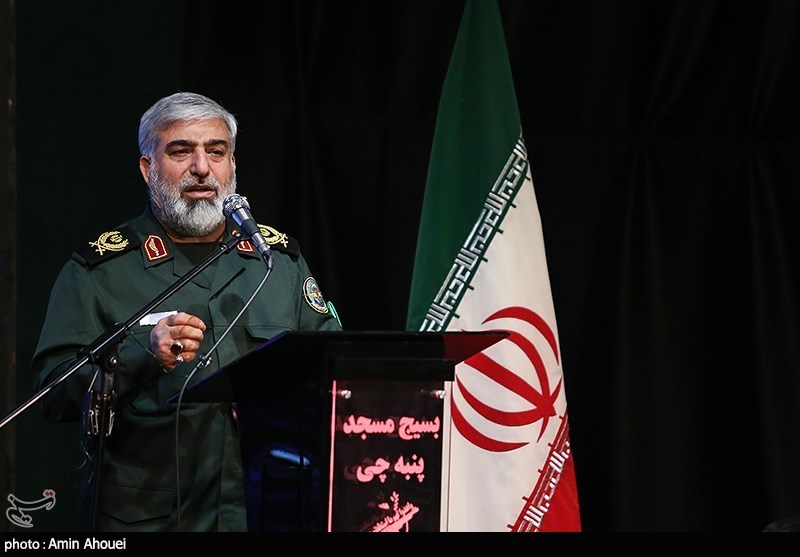 سخنرانی سردار بادفر در یادواره شهدای عملیات کربلای 5 در مسجد پنبه‌چی