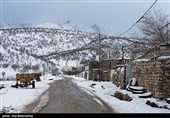 بارش برف در شهرستان دلفان و خرم آباد