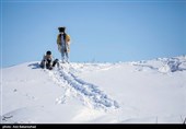 بارش برف در شهرستان دلفان و خرم آباد